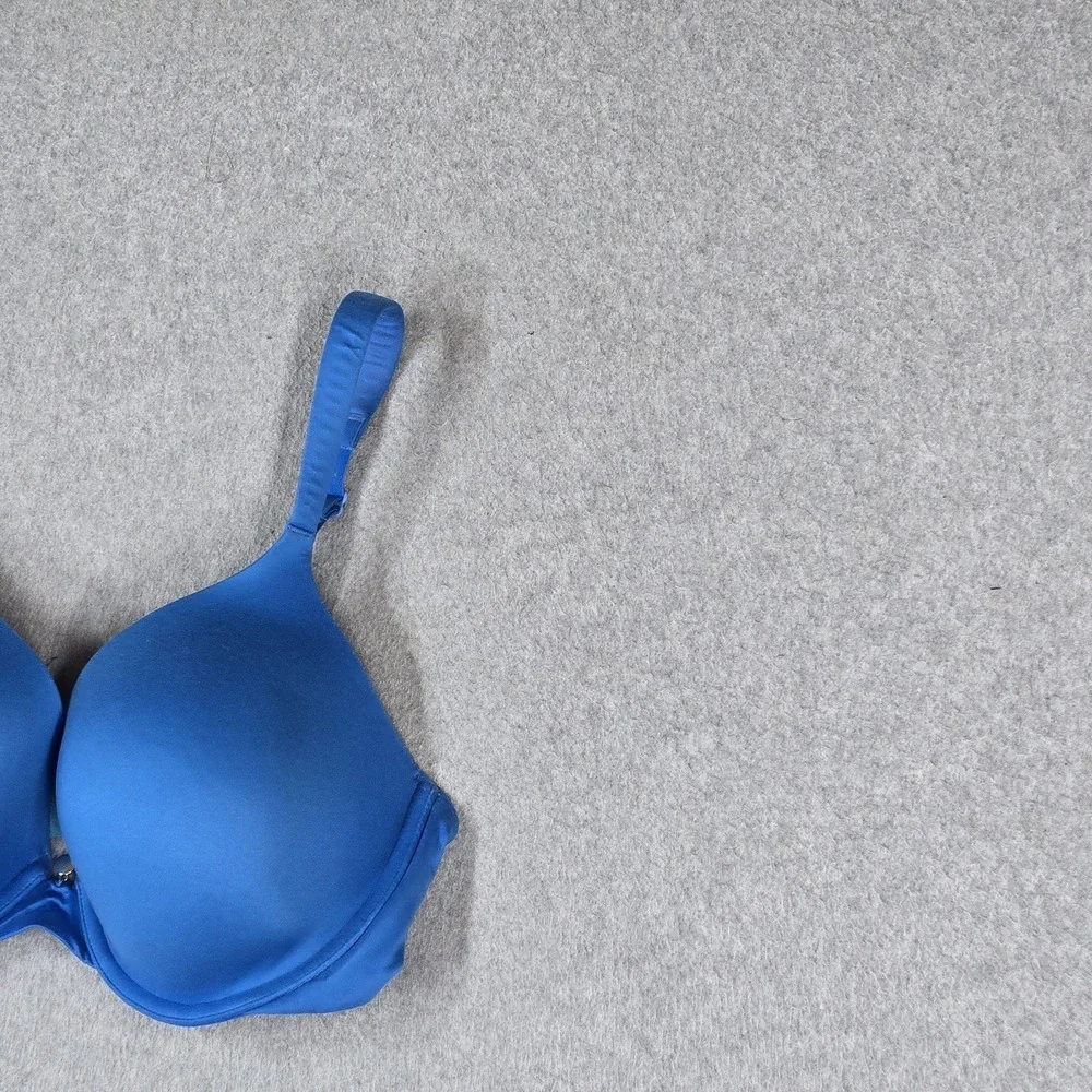 Victoria's Secret Women Bra 34D Blue Lined Perfect Coverage T Shirt